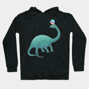 Cute Brontosaurus Playing with a Beach Ball Hoodie